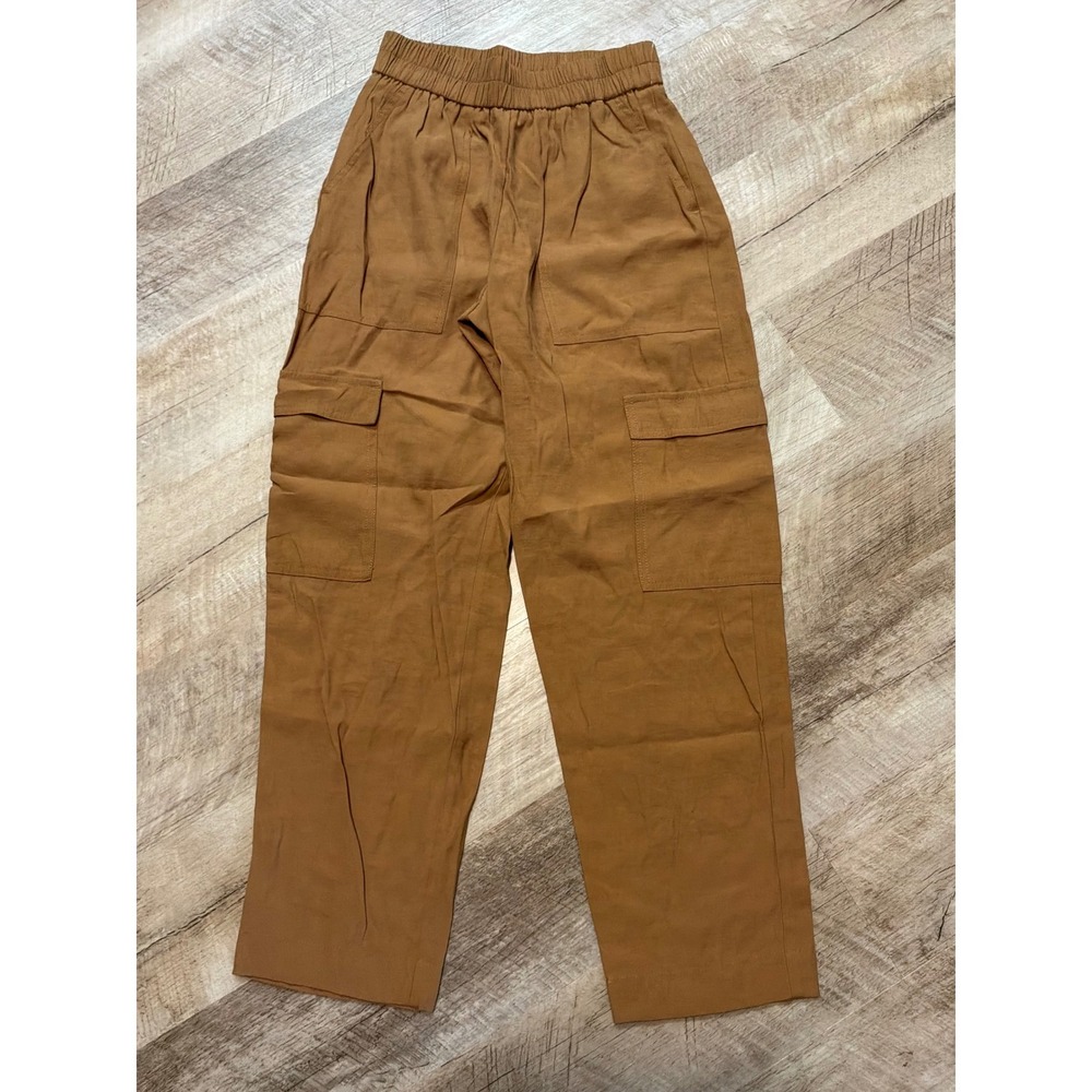 NEW A New Day Cargo Dress Pants Pull On Tapered Leg Brown Size XXL